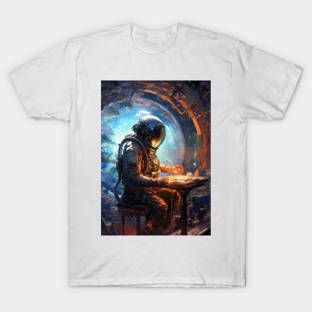 Retro Astronaut T-Shirt by thewandswant